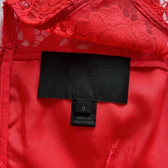 J Crew Lace Sheath Dress- Coral size 0 - Picture 8 of 12